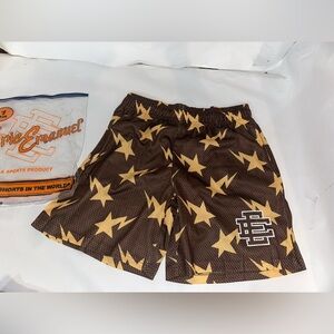Eric Emanuel x BAPE Miami Basic Short Brown / Yellow BRAND NEW
